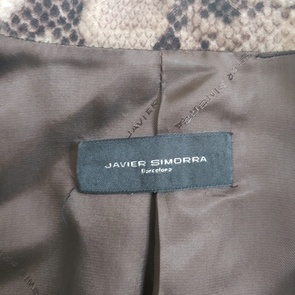 Javier Simorra brown reptile print blazer - Picture 2 of 6